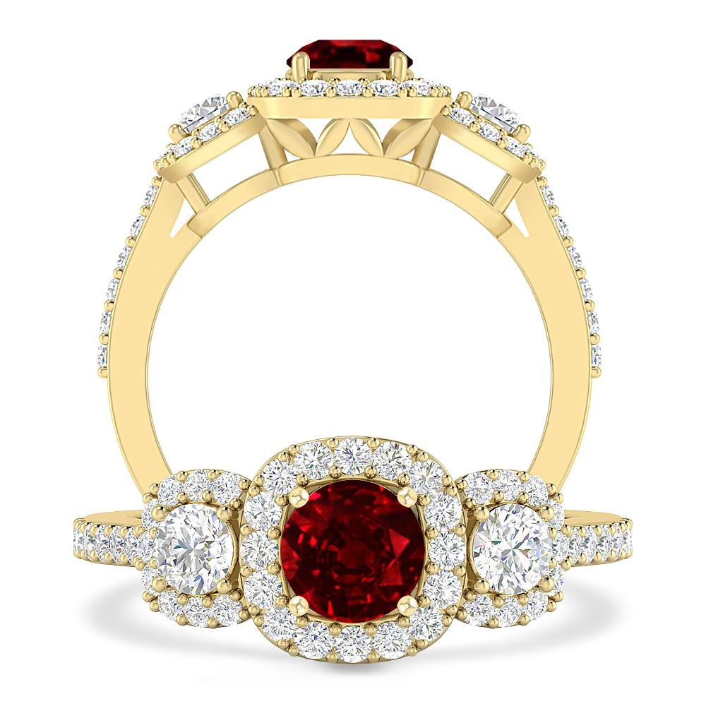 Yellow Gold - Ruby