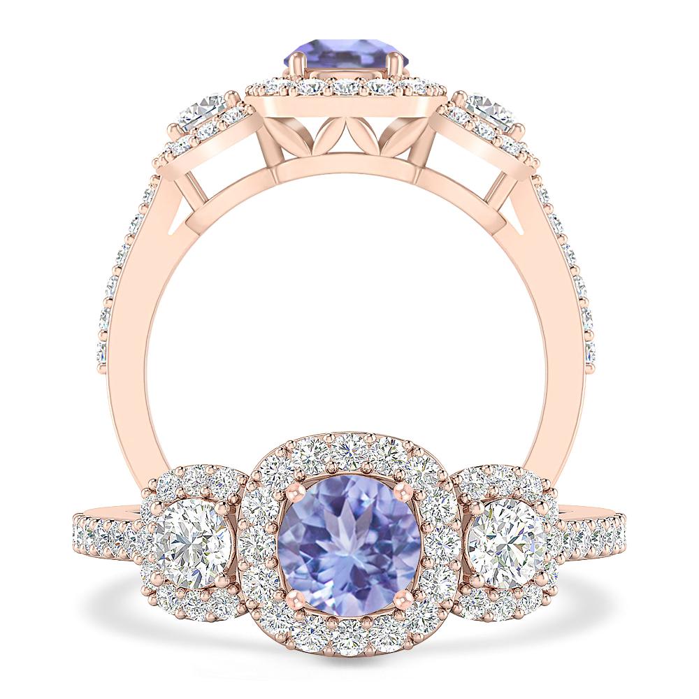 Rose Gold - Tanzanite