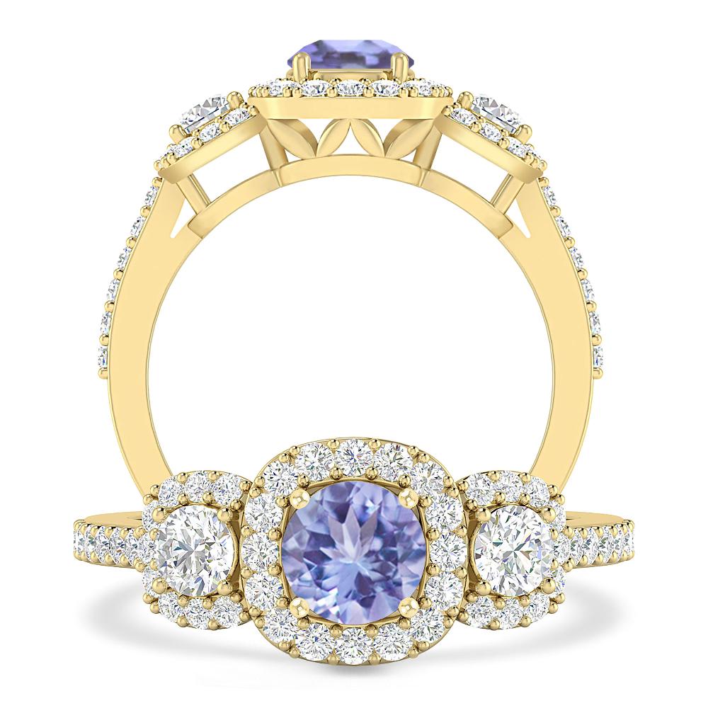 Yellow Gold - Tanzanite