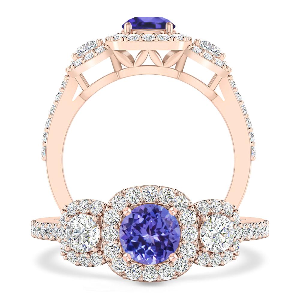 Rose Gold - Tanzanite