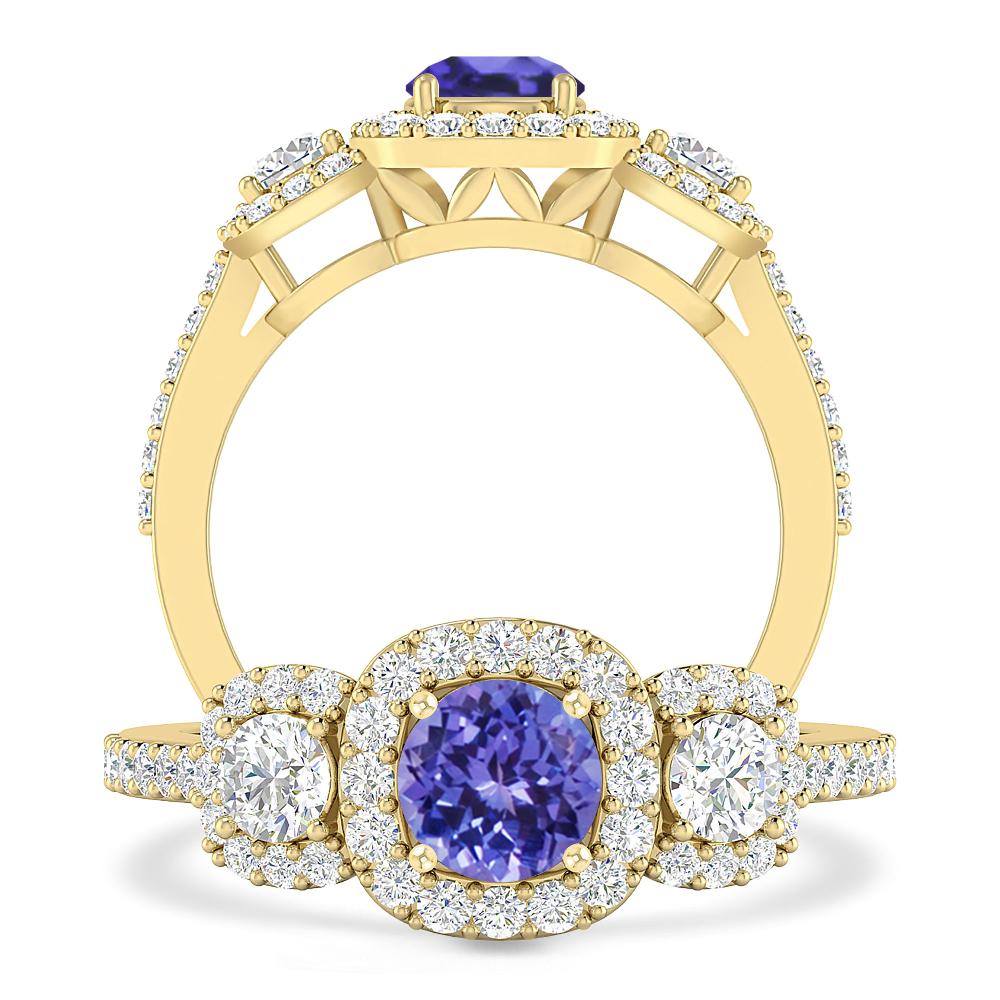 Yellow Gold - Tanzanite