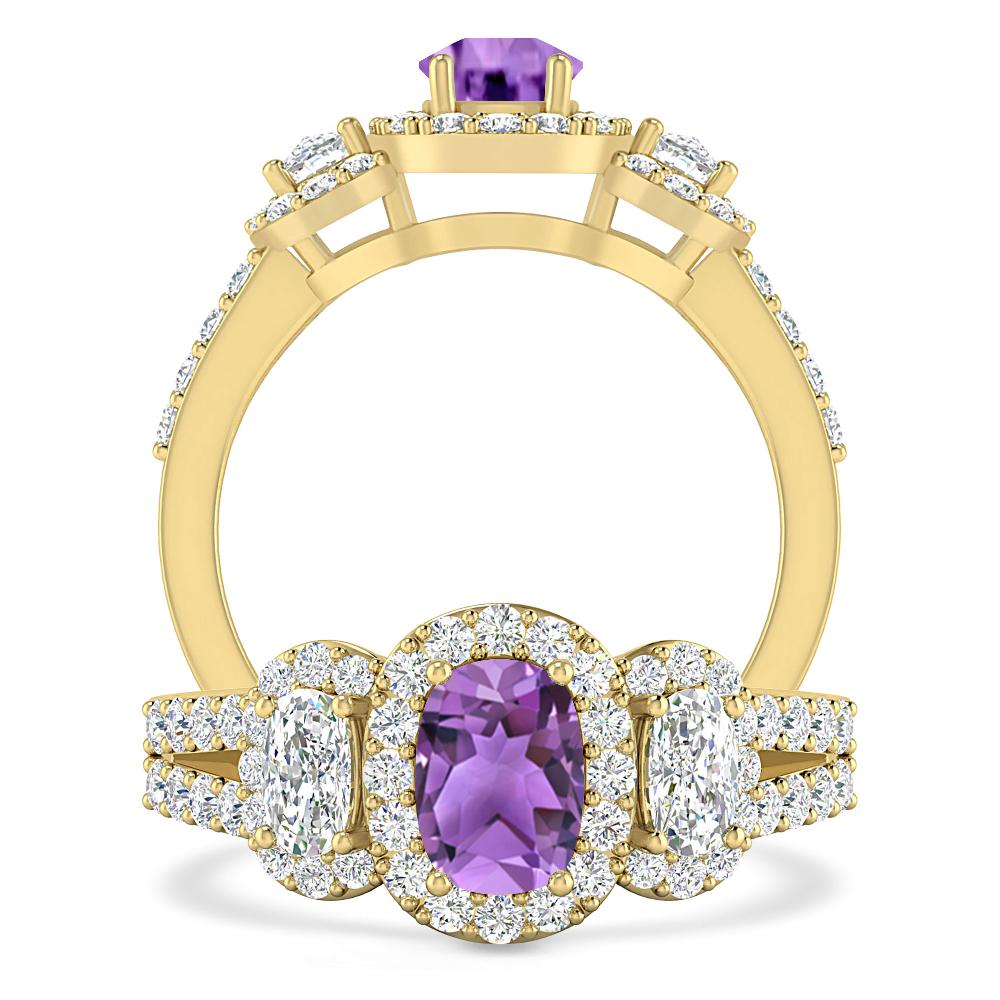 Yellow Gold - Amethyst