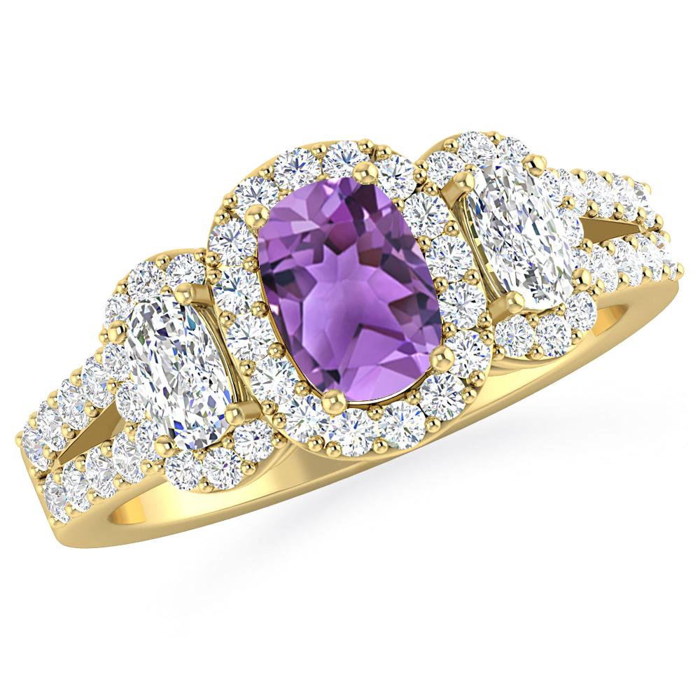 Yellow Gold - Amethyst