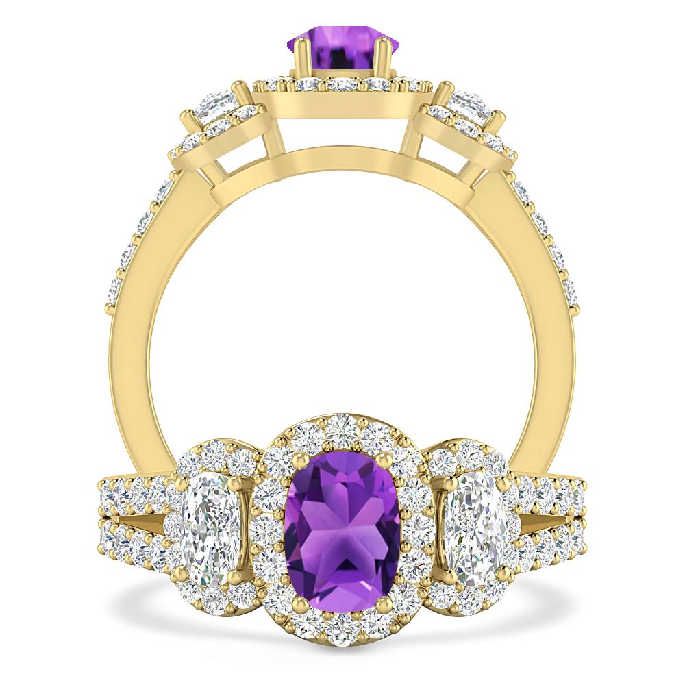 Yellow Gold - Amethyst