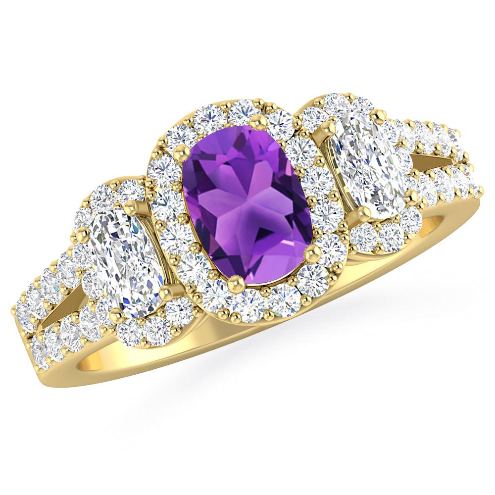 Yellow Gold - Amethyst