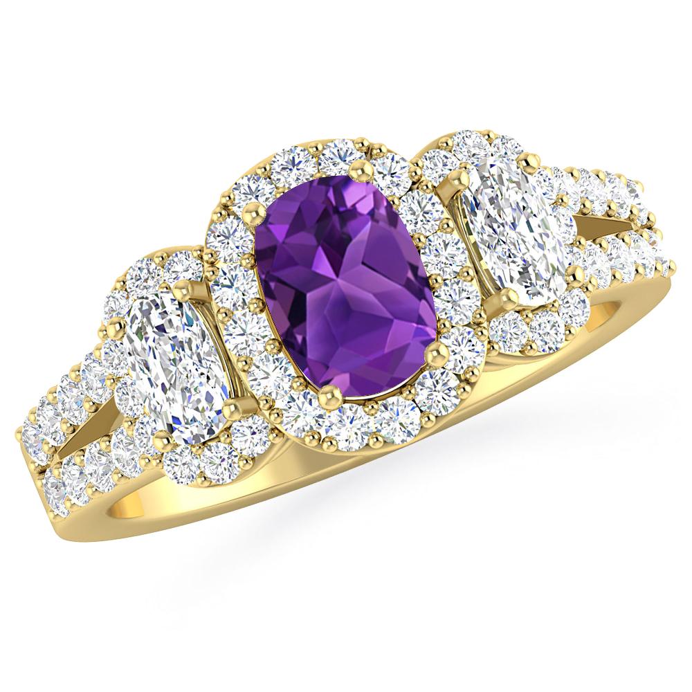 Yellow Gold - Amethyst