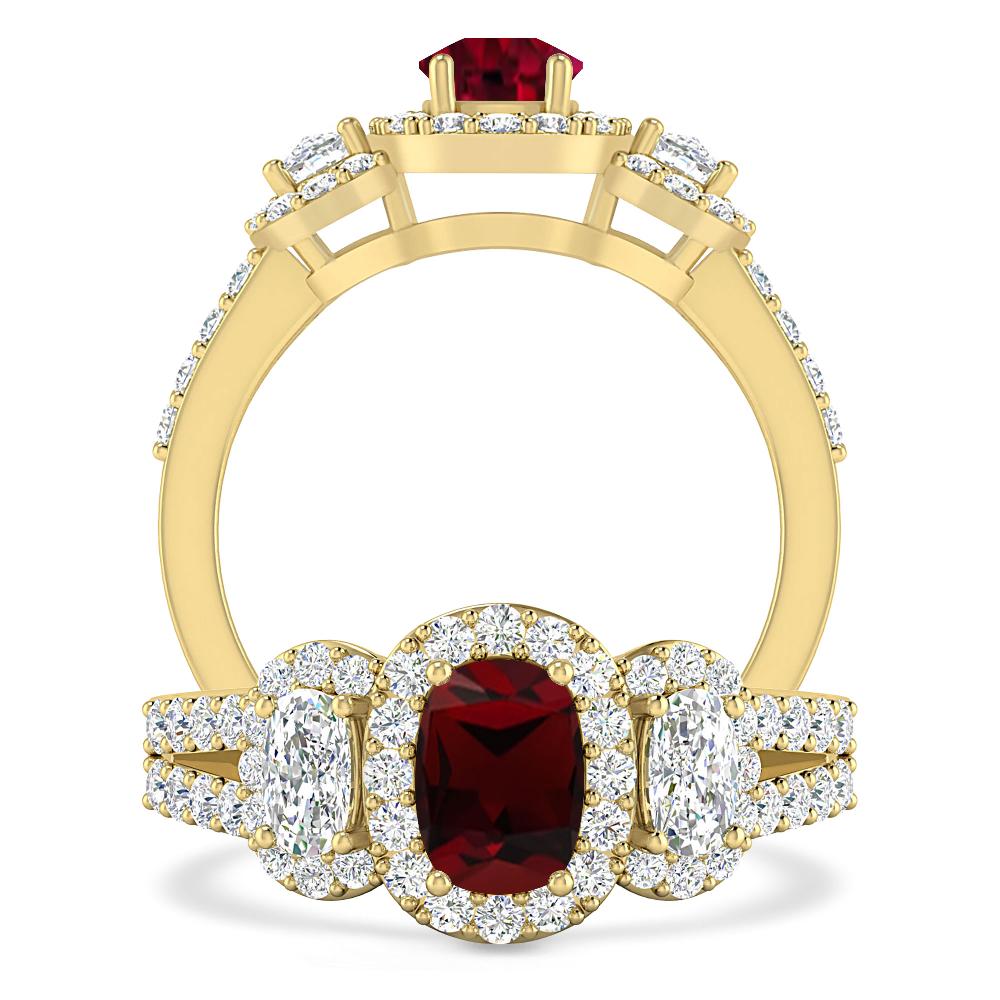 Yellow Gold - Garnet