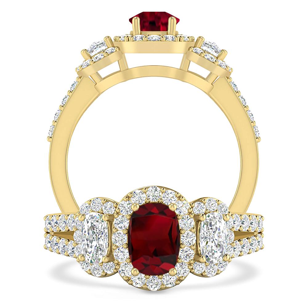 Yellow Gold - Garnet