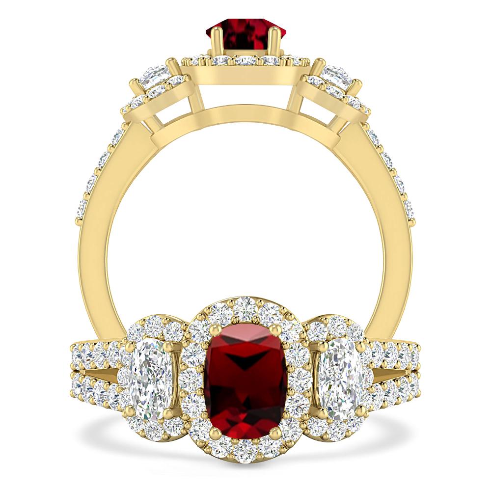 Yellow Gold - Garnet