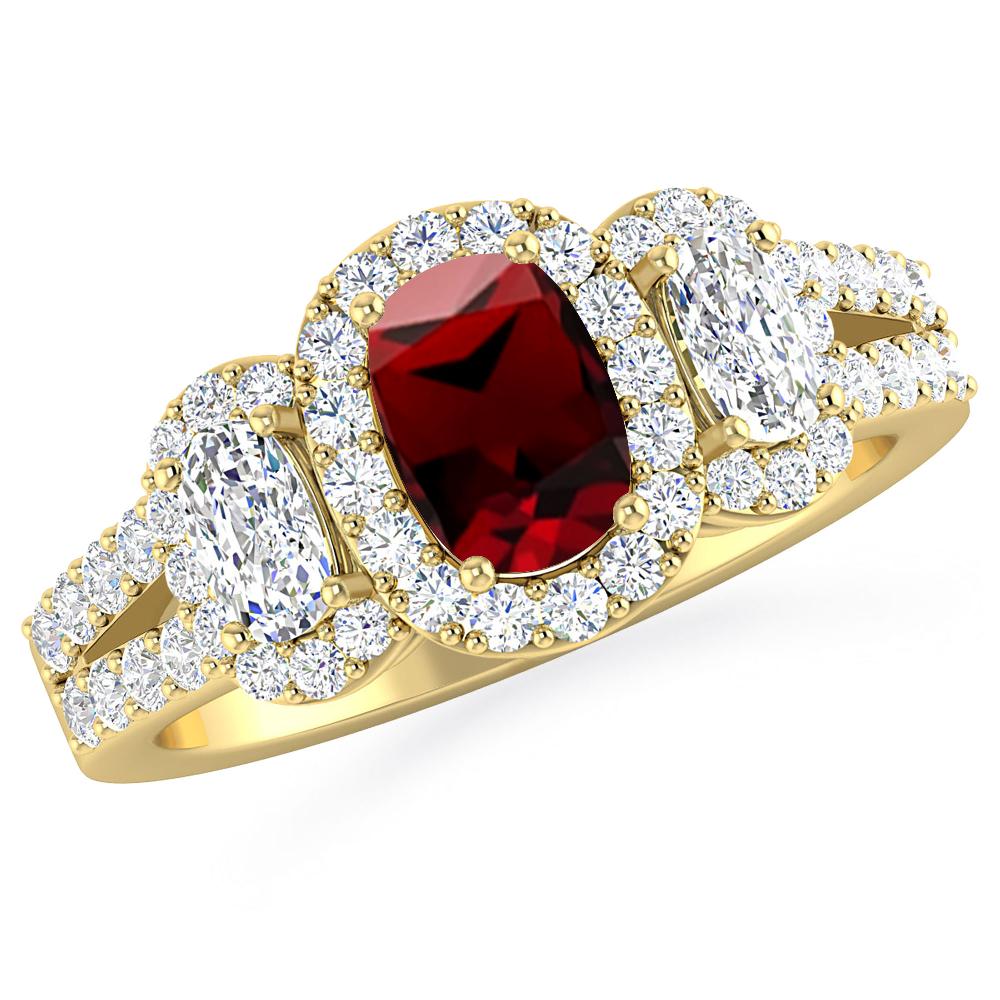 Yellow Gold - Garnet