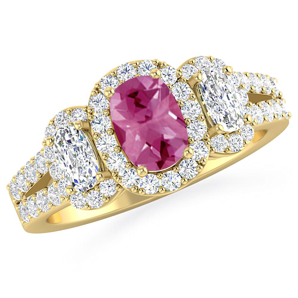 Yellow Gold - Pink Tourmaline