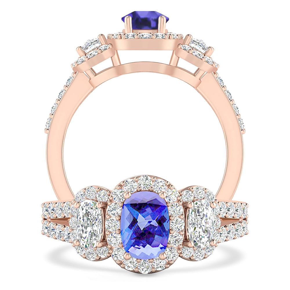 Rose Gold - Tanzanite