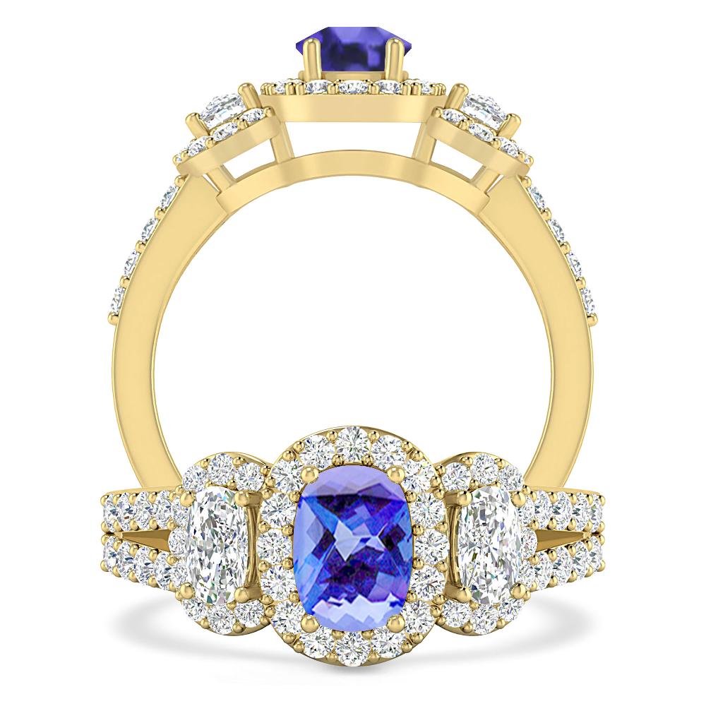 Yellow Gold - Tanzanite