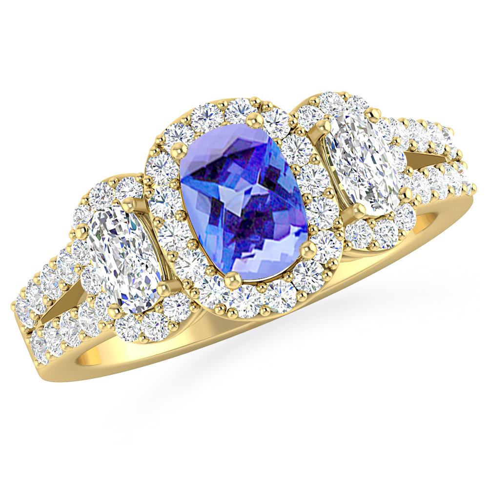 Yellow Gold - Tanzanite