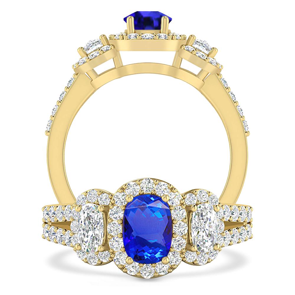 Yellow Gold - Tanzanite