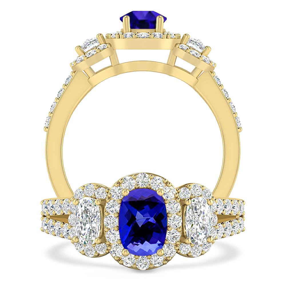 Yellow Gold - Tanzanite