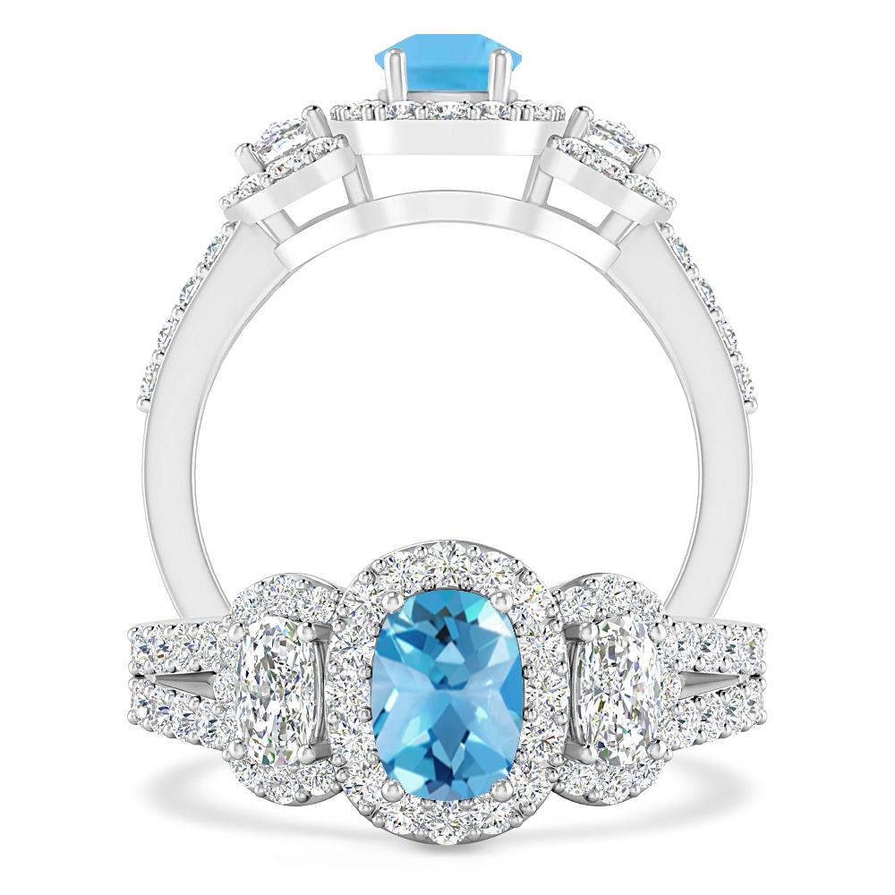 White Gold - Blue Topaz