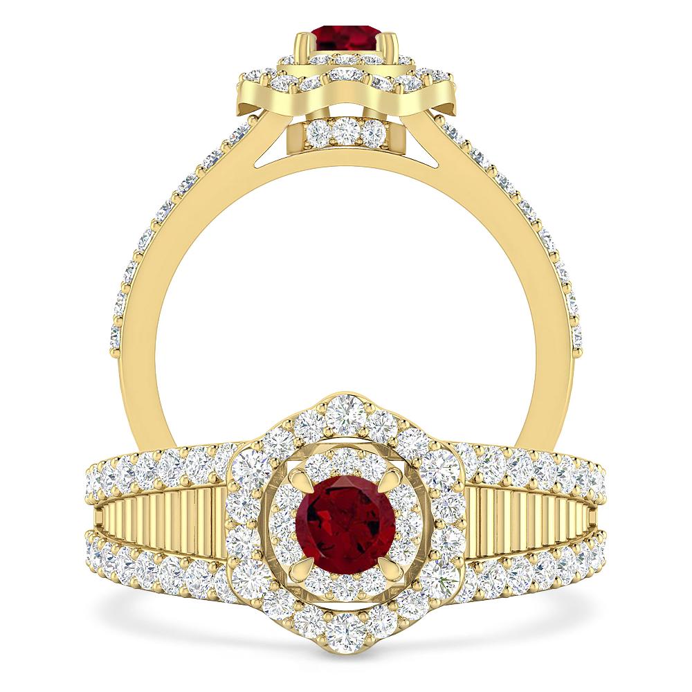Yellow Gold - Garnet