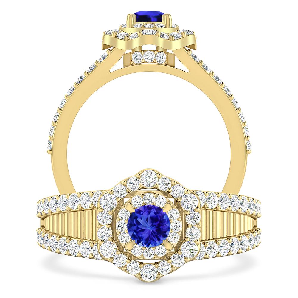 Yellow Gold - Tanzanite