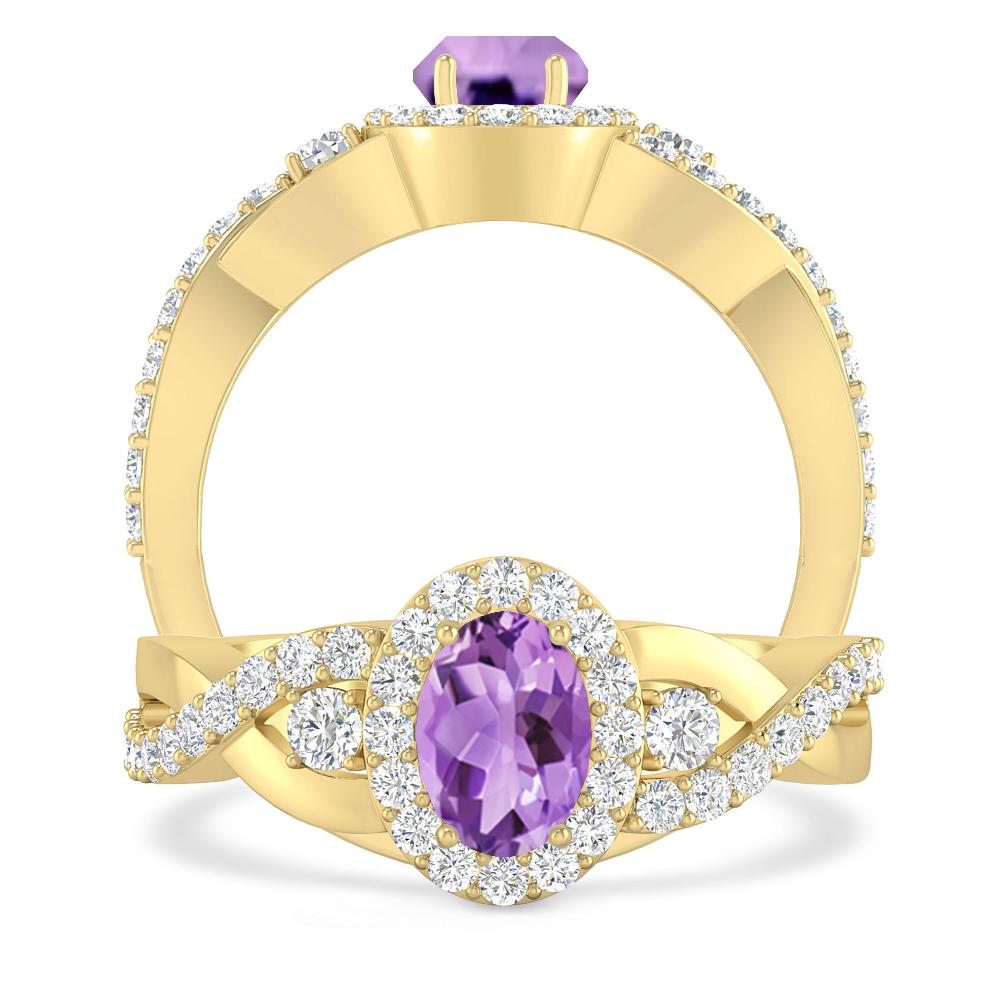 Yellow Gold - Amethyst