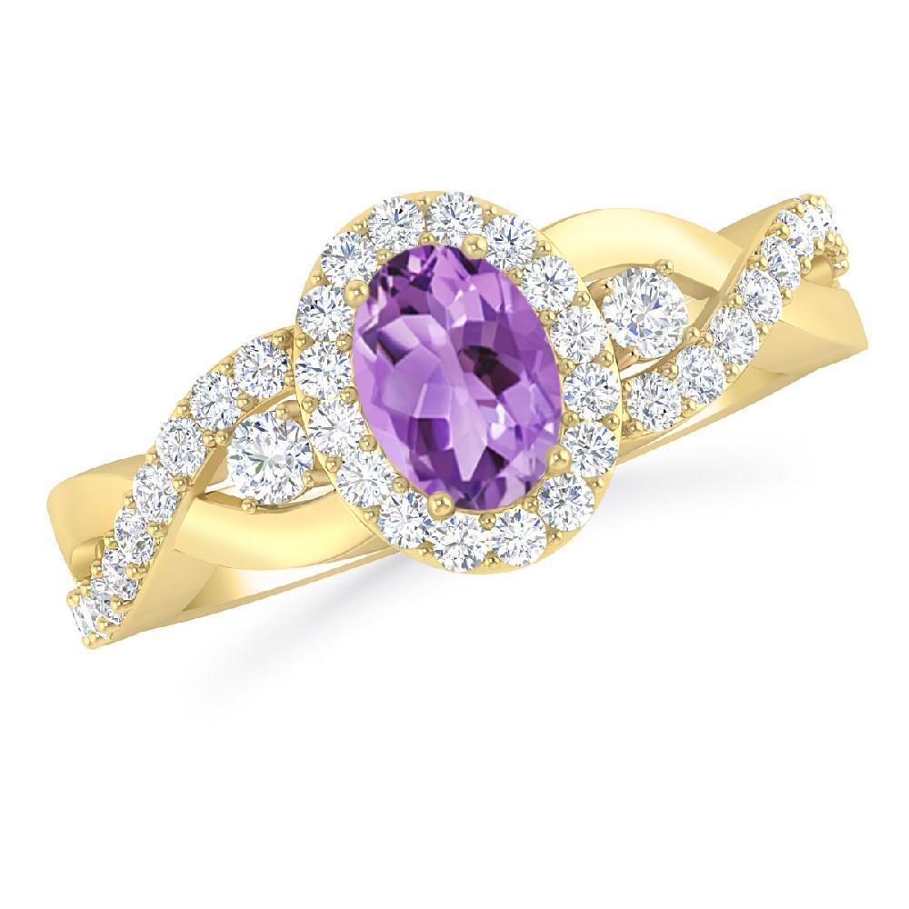 Yellow Gold - Amethyst