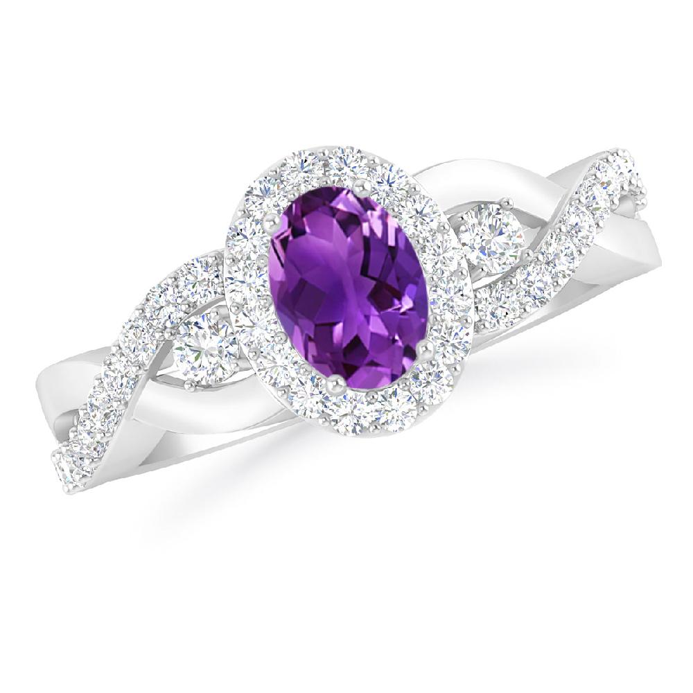 White Gold - Amethyst