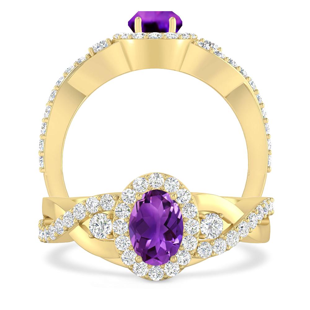 Yellow Gold - Amethyst