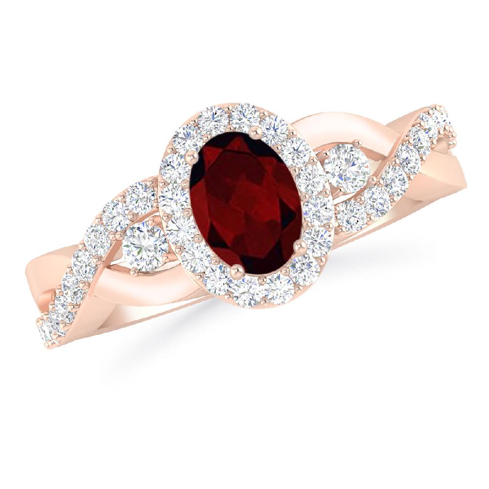 Rose Gold - Garnet