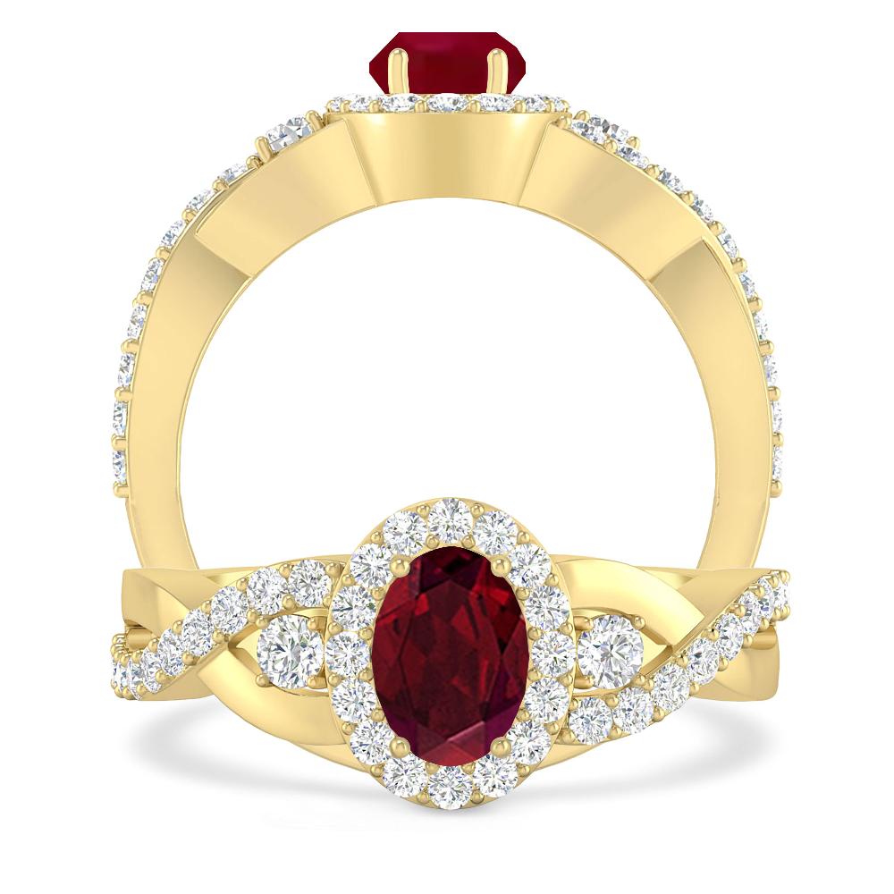 Yellow Gold - Garnet