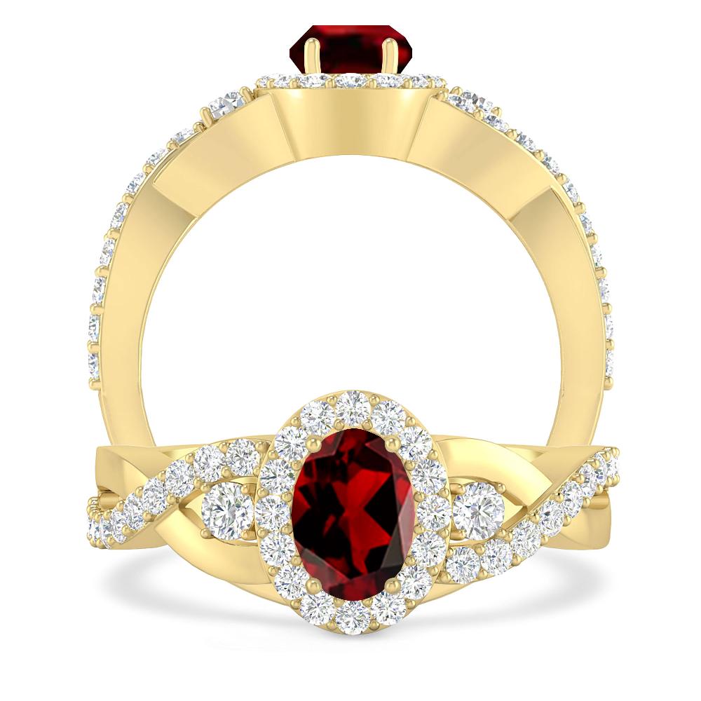 Yellow Gold - Garnet