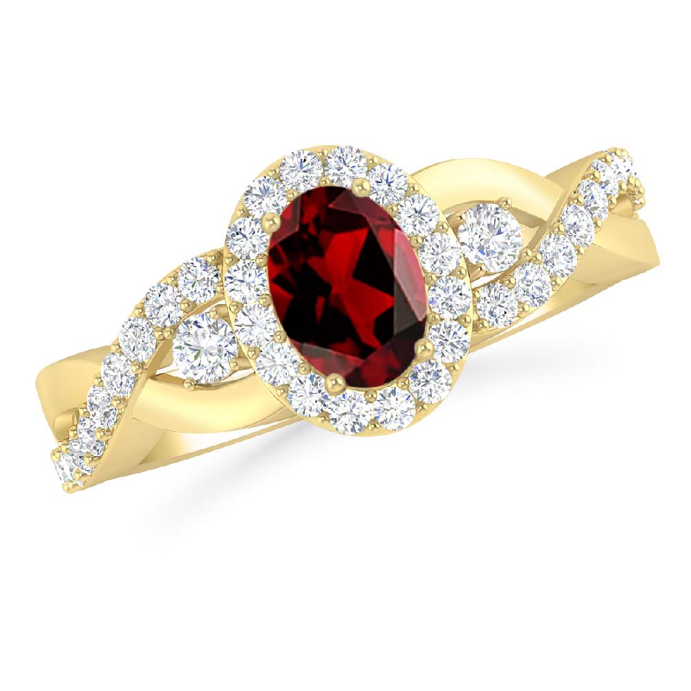 Yellow Gold - Garnet