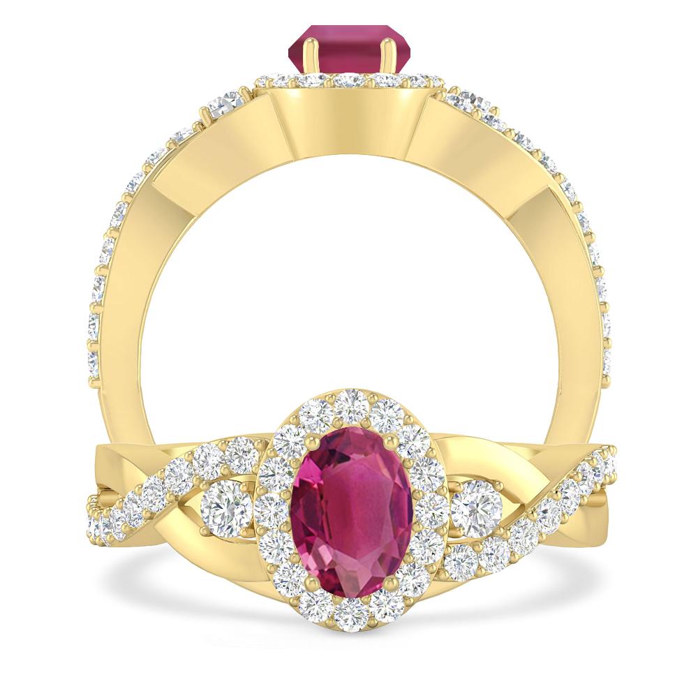 Yellow Gold - Pink Tourmaline