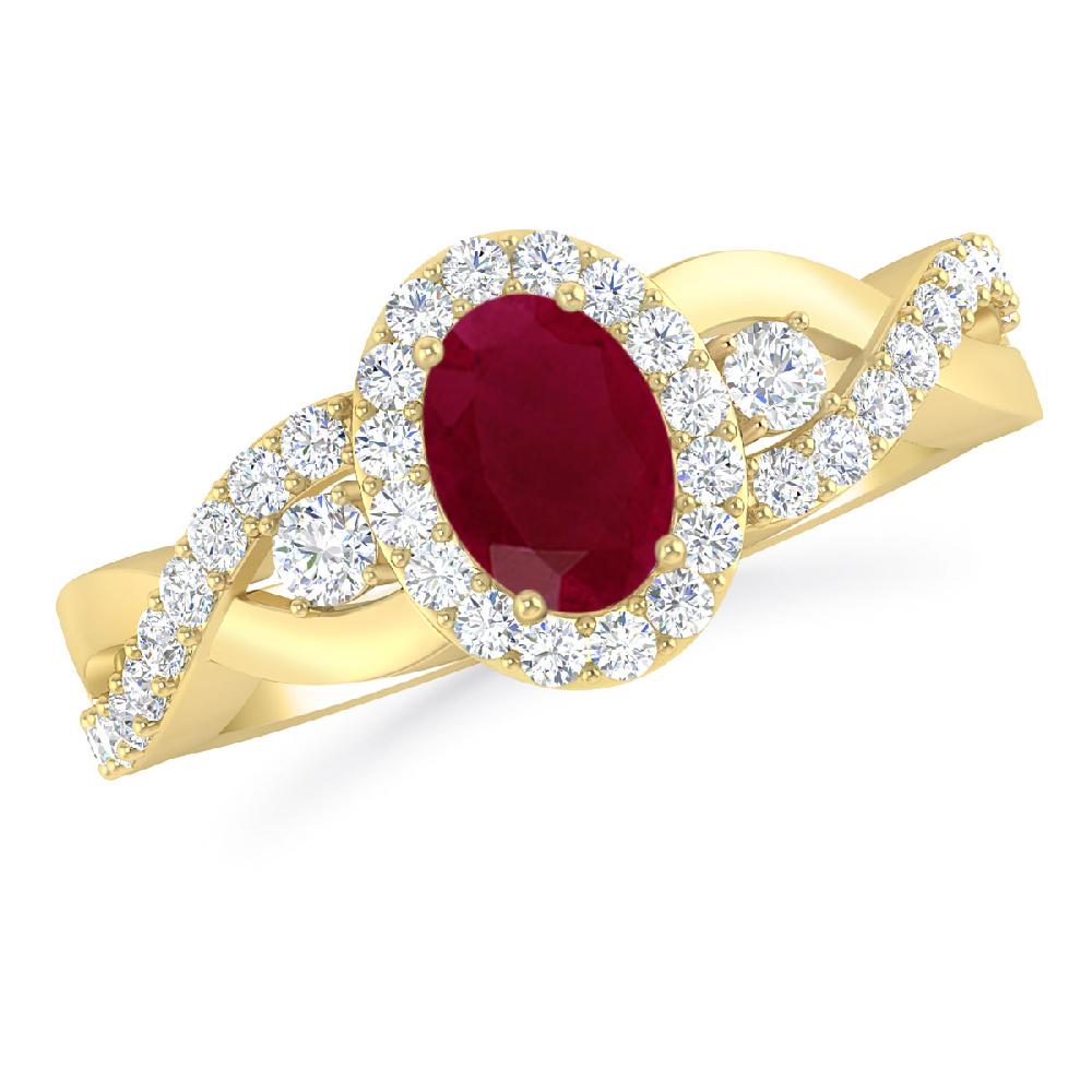 Yellow Gold - Ruby