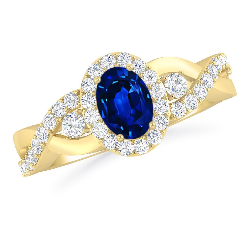 Yellow Gold - Sapphire