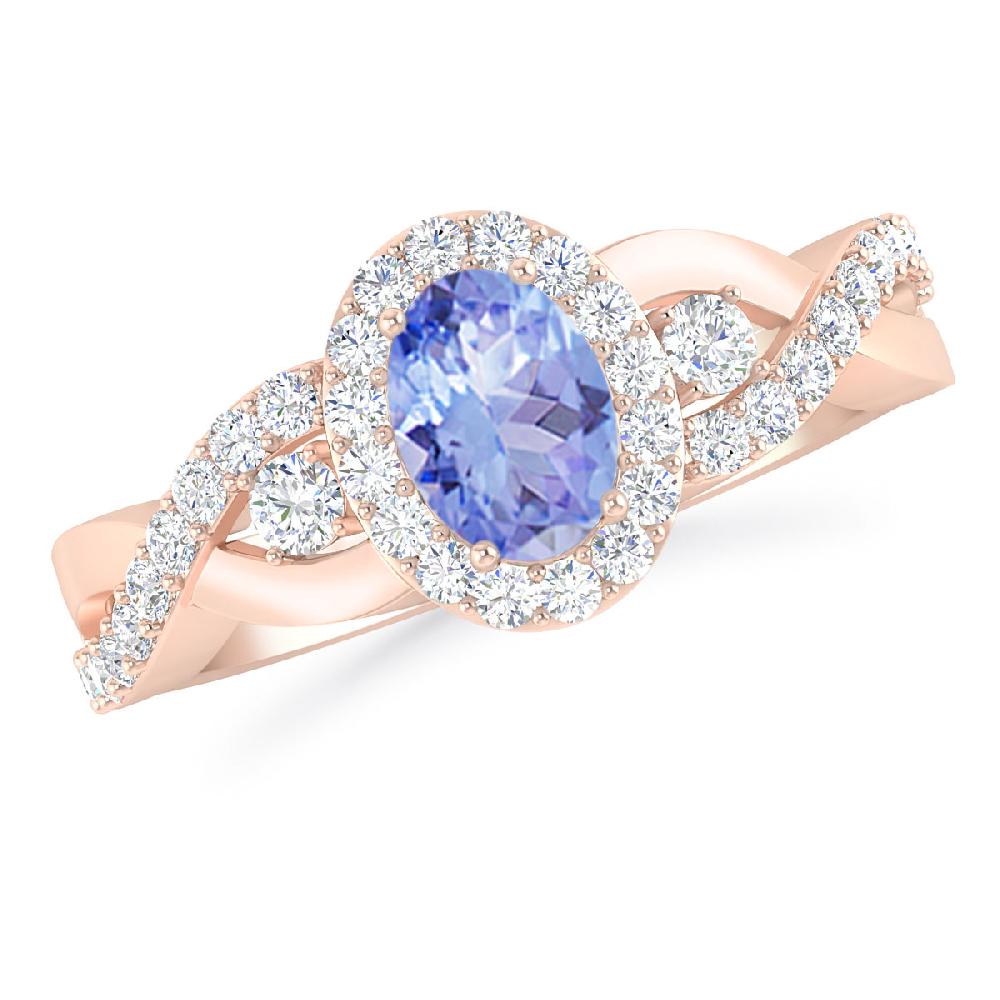 Rose Gold - Tanzanite