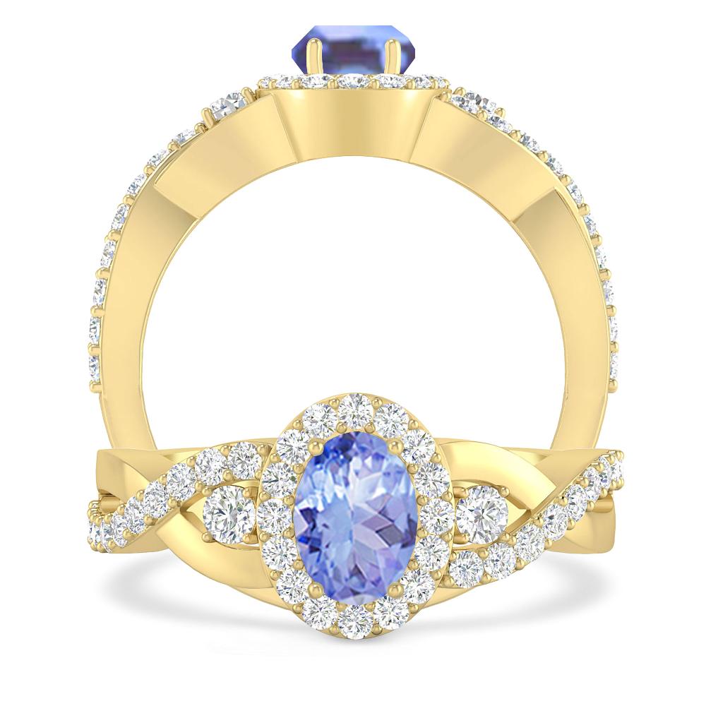 Yellow Gold - Tanzanite