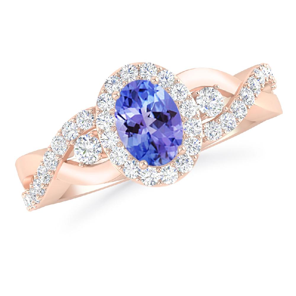 Rose Gold - Tanzanite