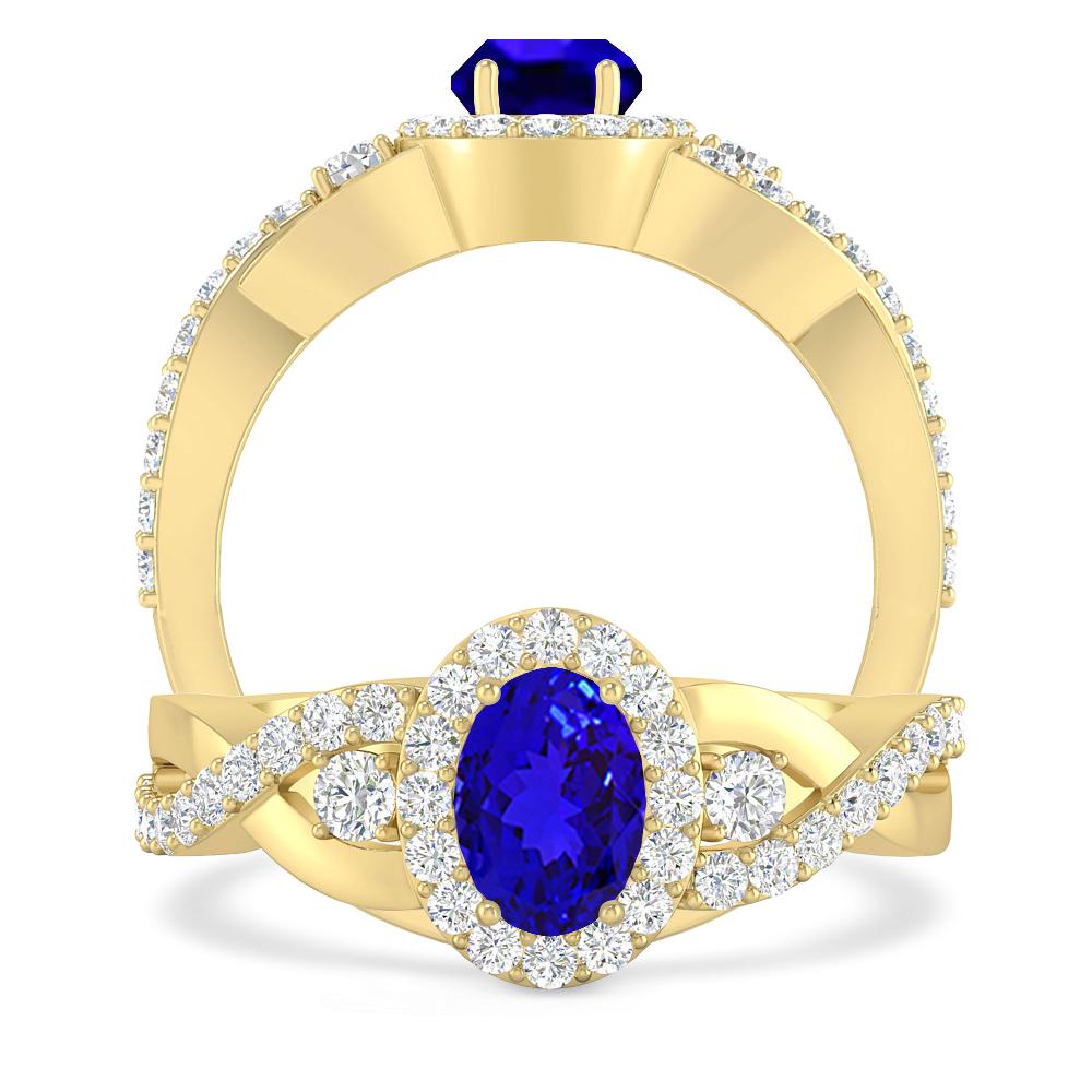 Yellow Gold - Tanzanite