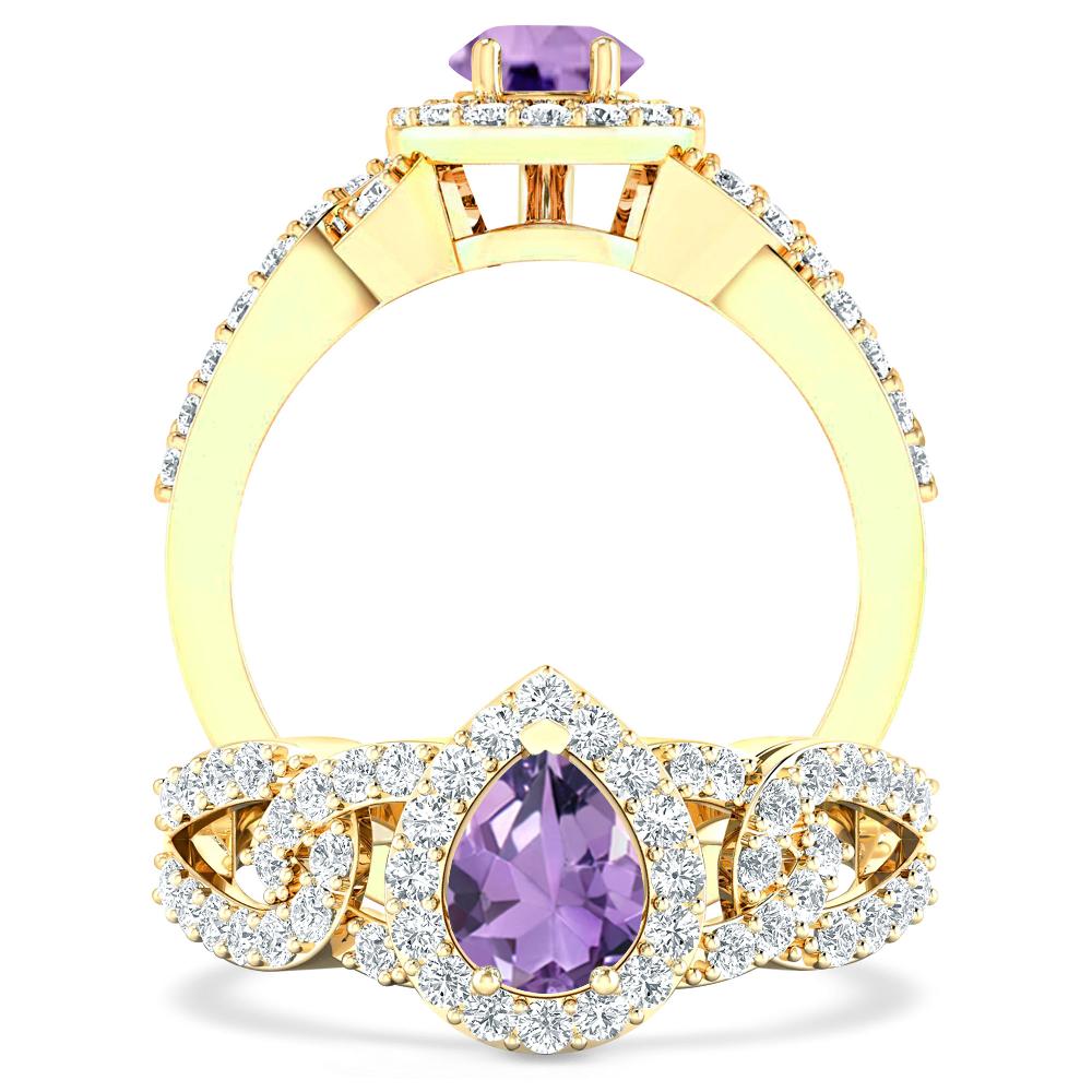 Yellow Gold - Amethyst