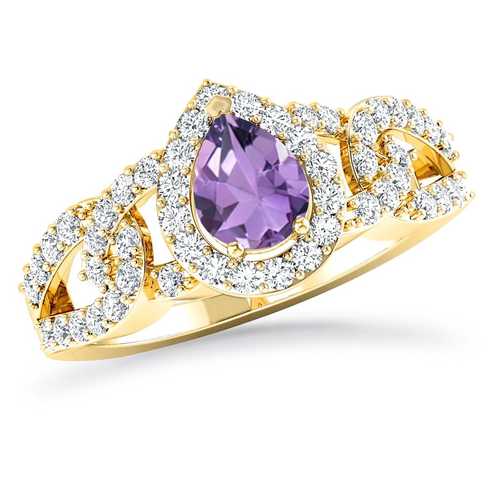 Yellow Gold - Amethyst