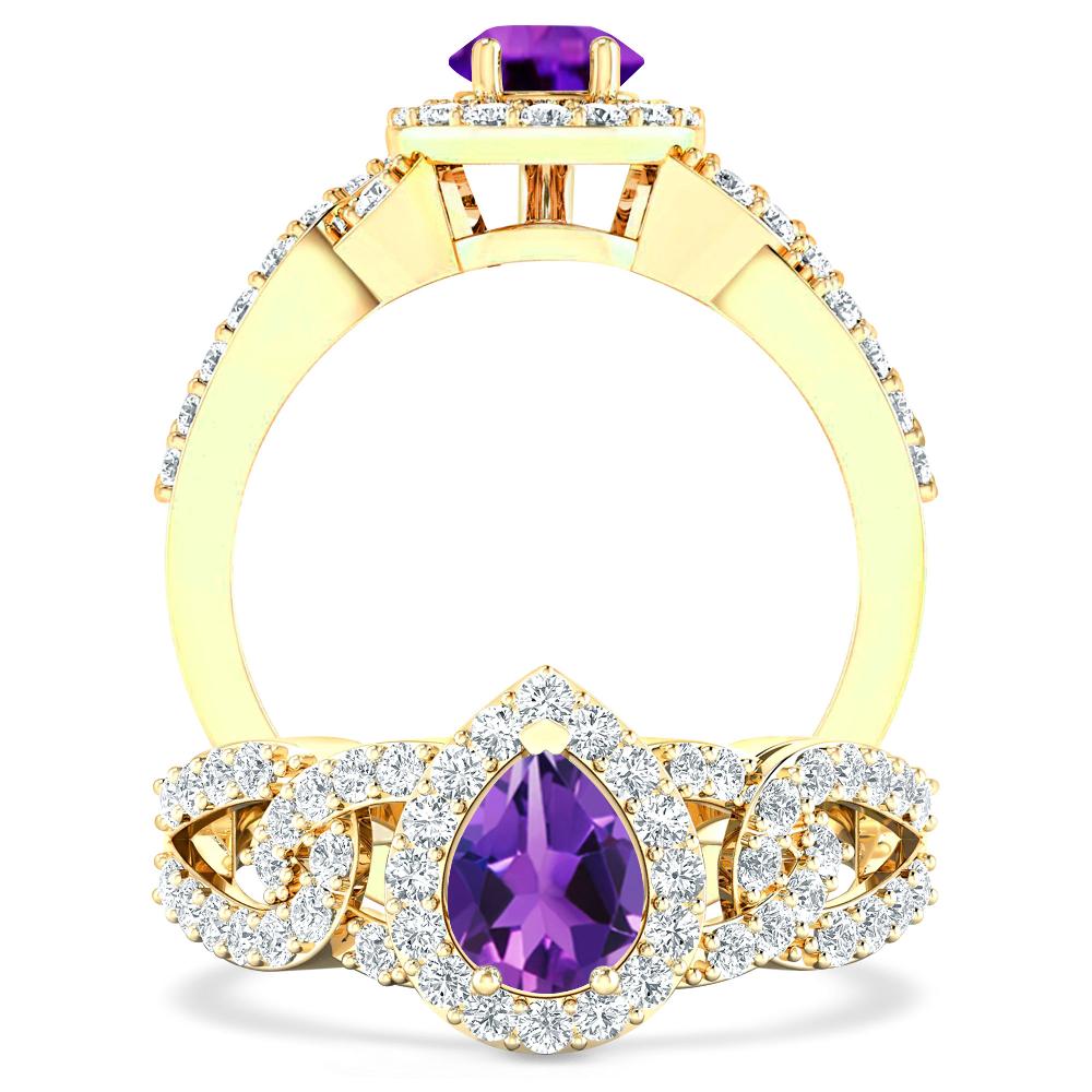 Yellow Gold - Amethyst