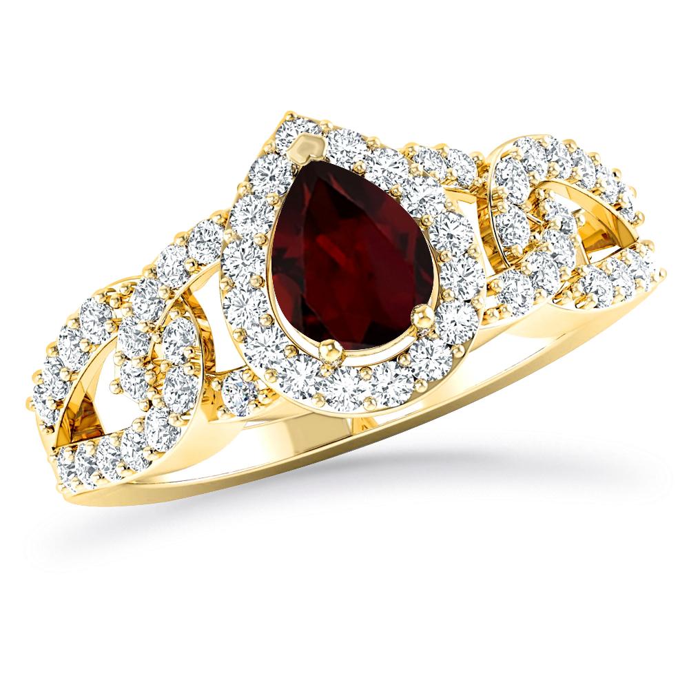 Yellow Gold - Garnet