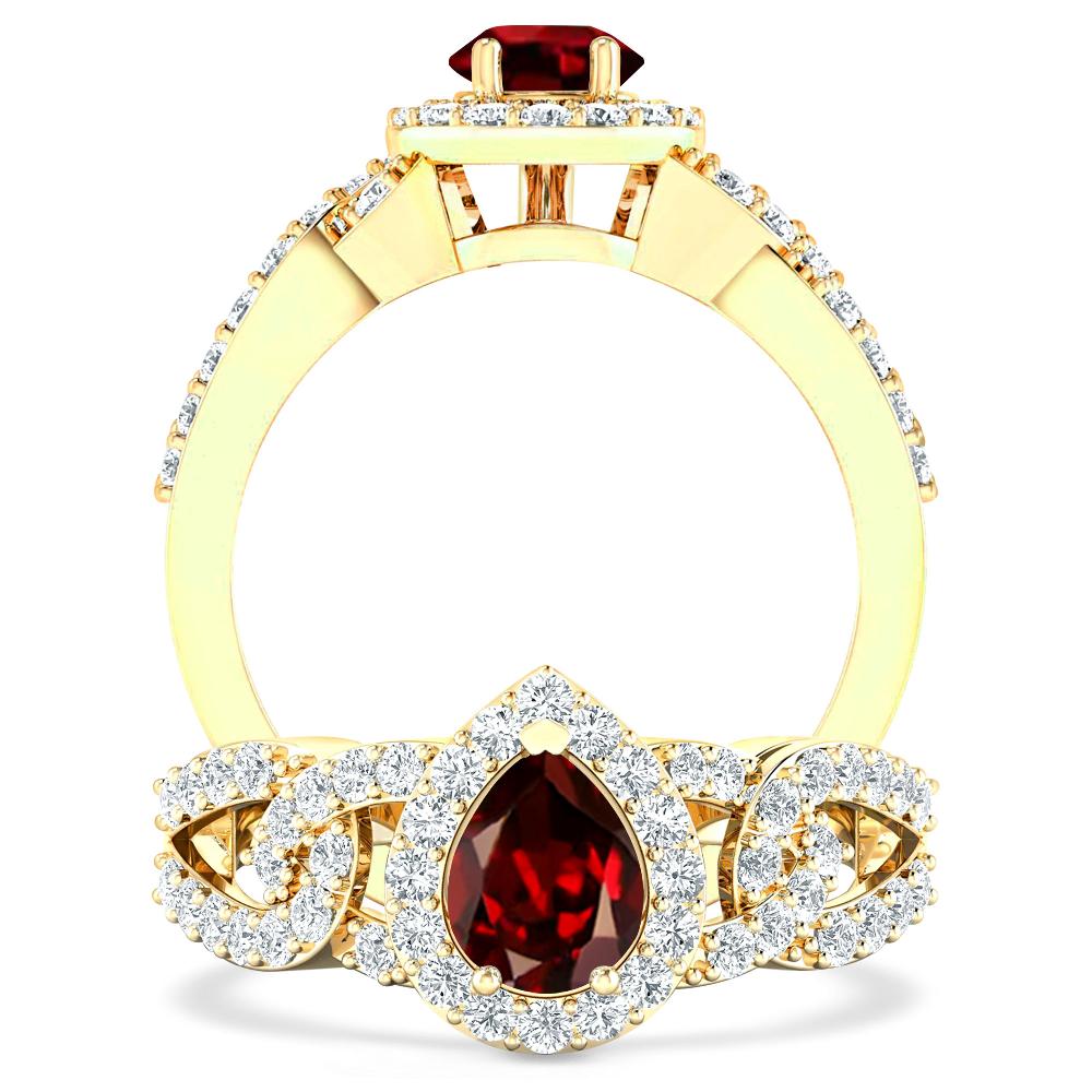 Yellow Gold - Garnet