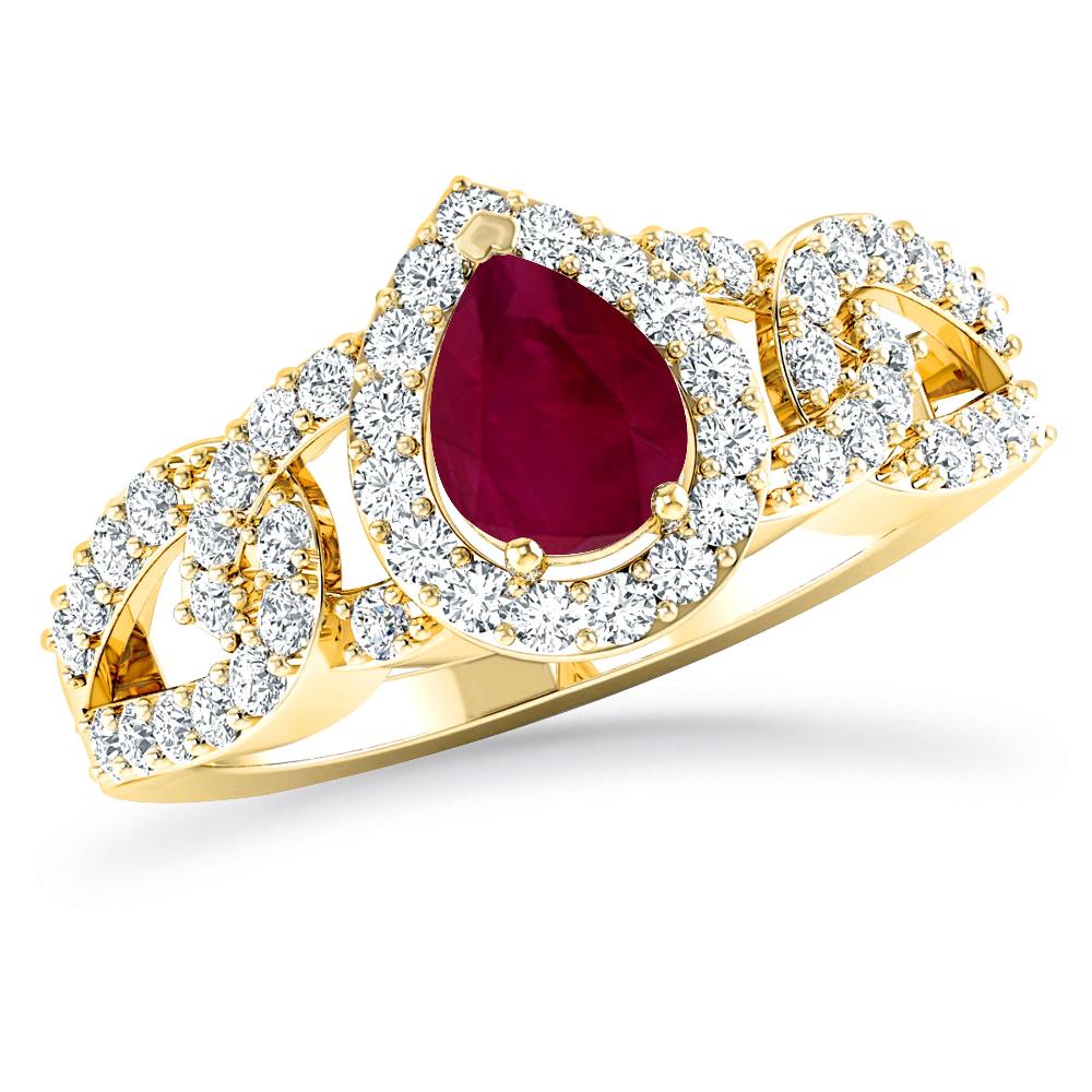 Yellow Gold - Ruby