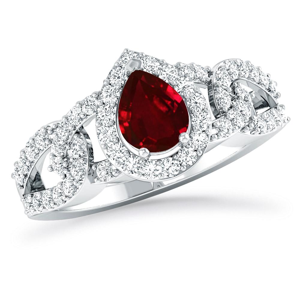 White Gold - Ruby