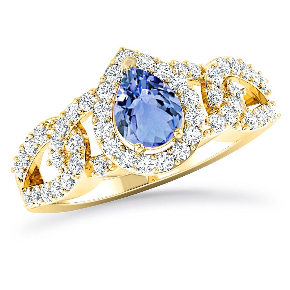 Yellow Gold - Tanzanite