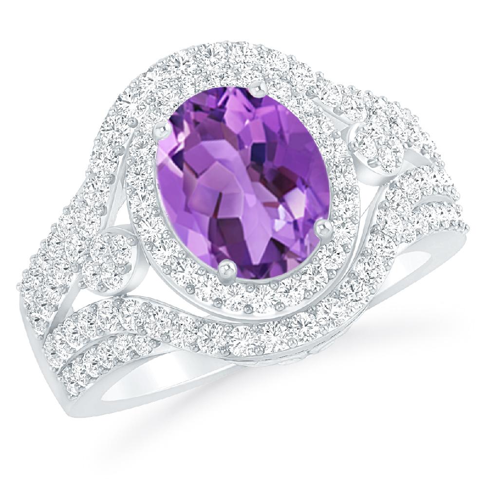 White Gold - Amethyst