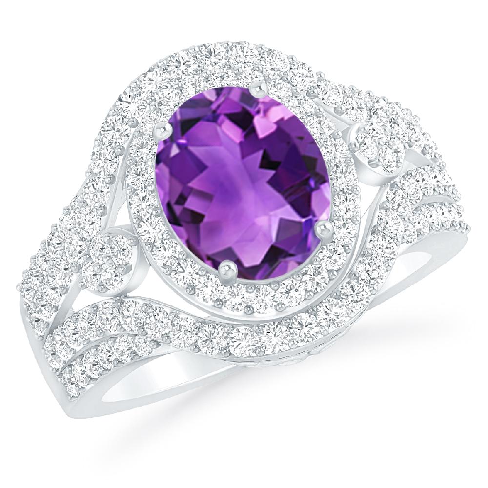 White Gold - Amethyst