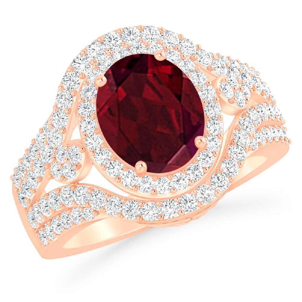 Rose Gold - Garnet