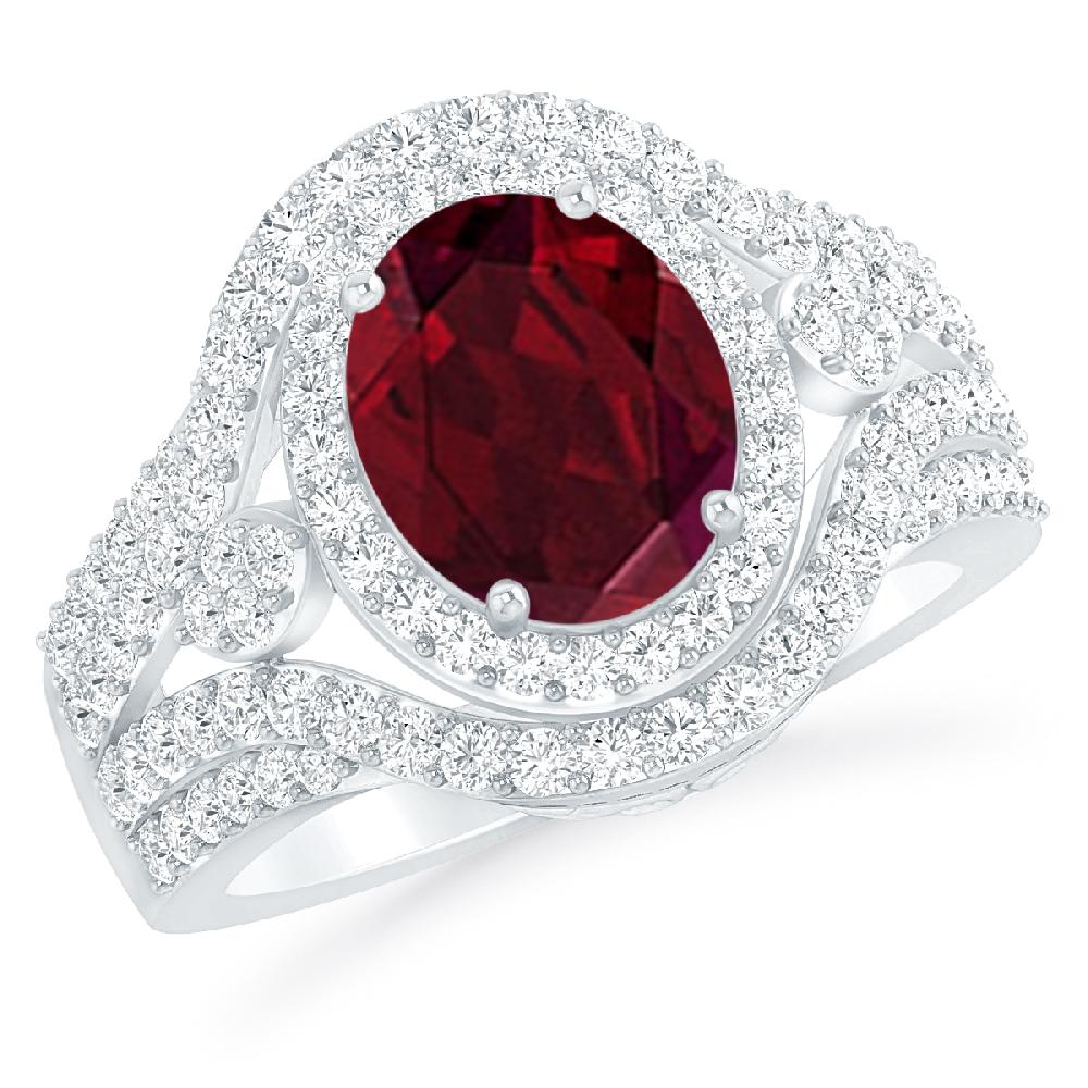 White Gold - Garnet